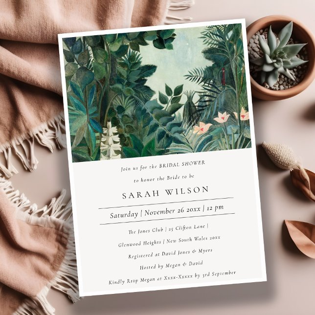 Rustic Exotic Tropical Forest Bridal Shower Invite (Creator Uploaded)
