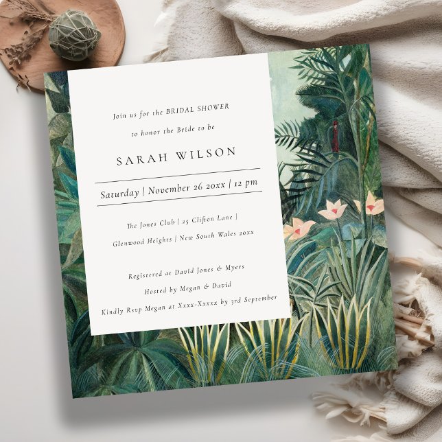 Rustic Exotic Tropical Forest Bridal Shower Invite (Creator Uploaded)