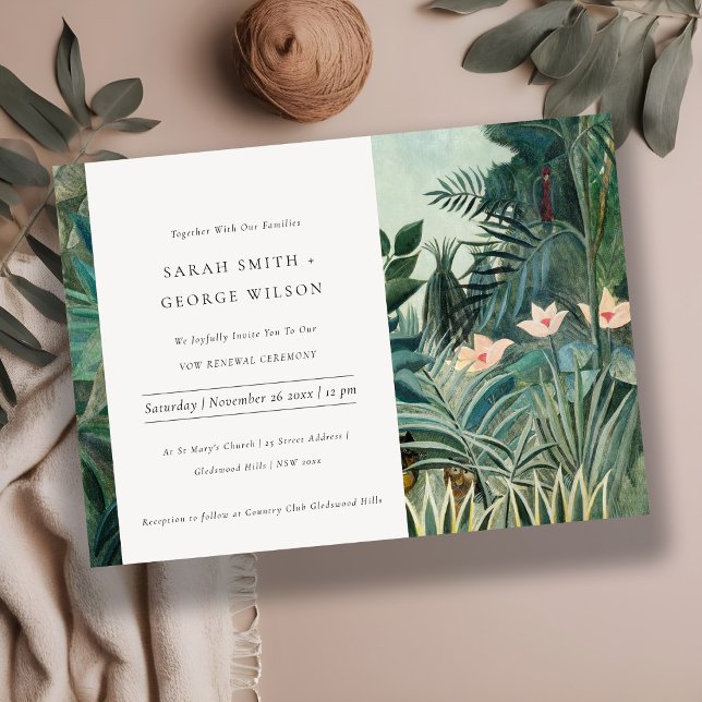 Rustic Exotic Tropical Forest Vow Renewal Invite (Creator Uploaded)