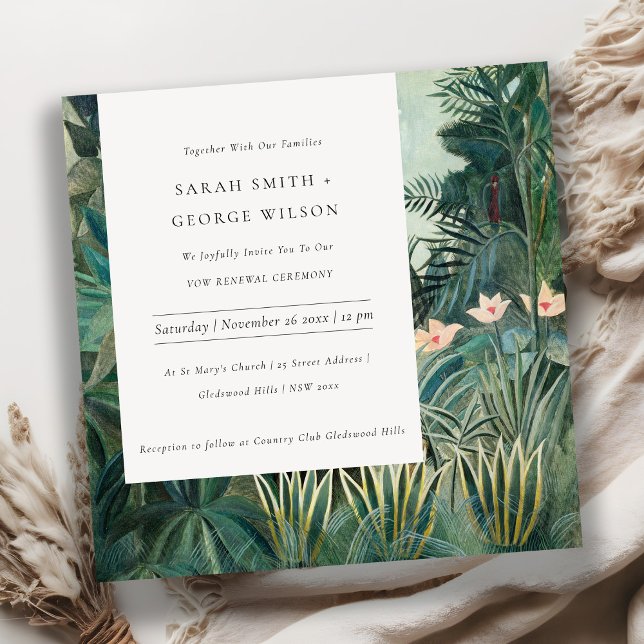 Rustic Exotic Tropical Forest Vow Renewal Invite (Creator Uploaded)
