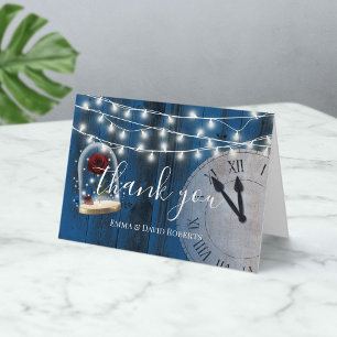 Rustic Fairytale Wedding Navy Barn Wood Thank You