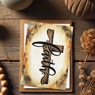 Rustic Faith Cross Religious Modern Inspirivity Card