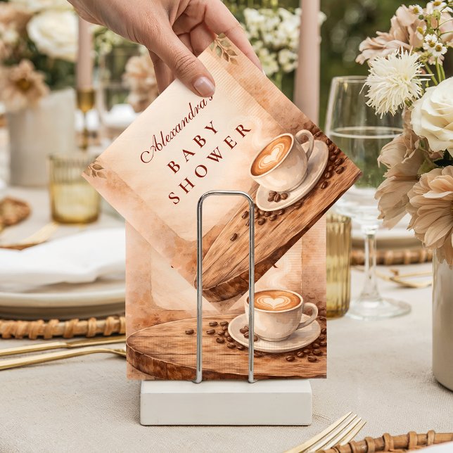 Rustic Fall A Baby Is Brewing Baby Shower Napkin (Creator Uploaded)