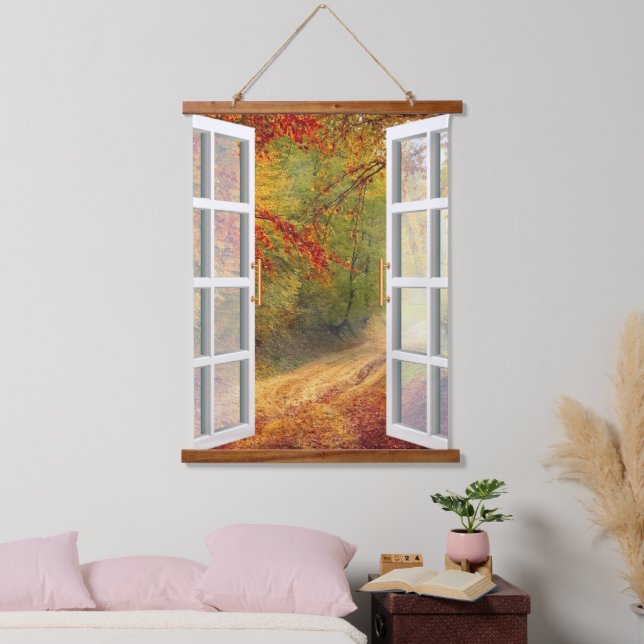 Rustic Fall and Autumn View  Hanging Tapestry (Bedroom)