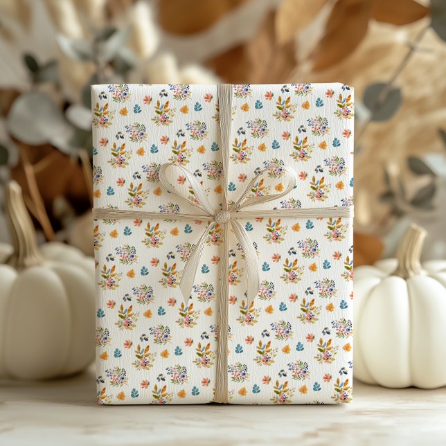Rustic Fall Autumn Leaves Wrapping Paper (Creator Uploaded)