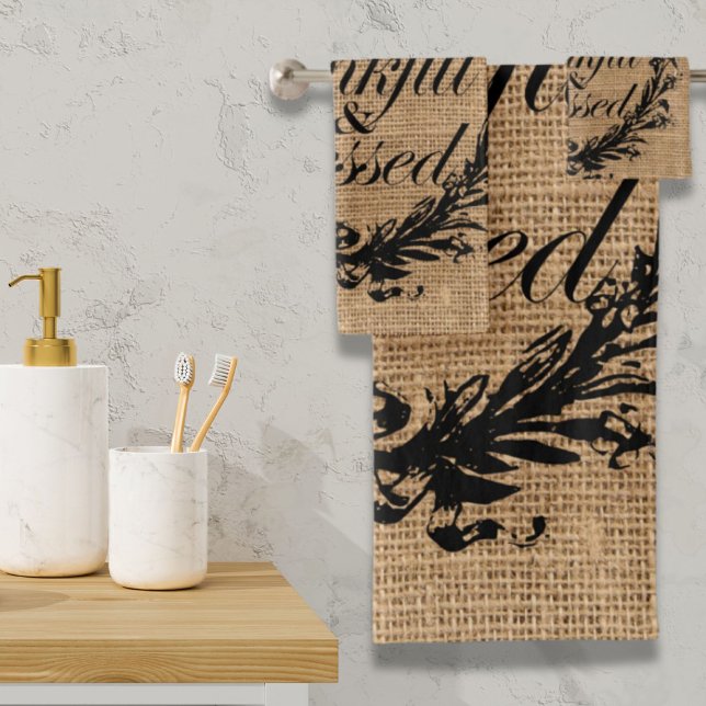 rustic fall autumn thanksgiving thankful blessed bath towel set (rustic fall autumn thanksgiving thankful blessed bath towel set)