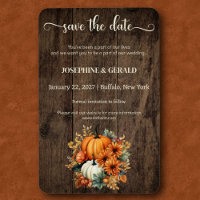 Rustic Fall Autumn Wood Wedding Save the Date