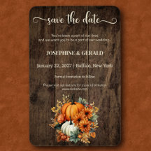 Rustic Fall Autumn Wood Wedding Save the Date