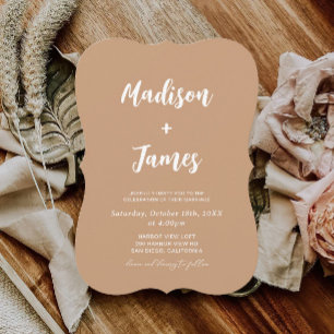 Rustic Fall Boho Desert Photo Wedding  Invitation