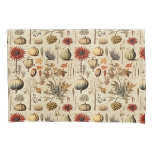 Rustic Fall Botanical with Gourds & Grains Pillowcase