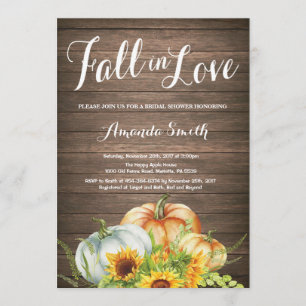 Rustic Fall Bridal Shower invitation