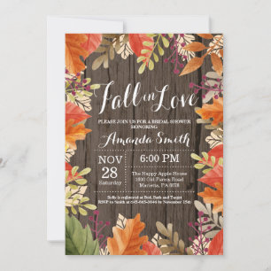 Rustic Fall Bridal Shower Invitation