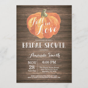 Rustic Fall Bridal Shower Invitation Card