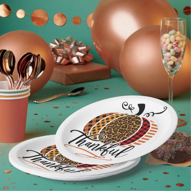 Rustic Fall Celebration Paper Plate (Multi)