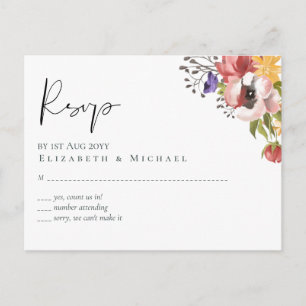 Rustic Fall Colours Wedding Collection - Budget Postcard