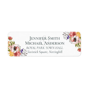 Rustic Fall Colours Wedding Collection - Budget Return Address Label