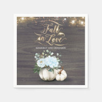 Rustic Fall Dusty Blue Floral Pumpkin Wedding 