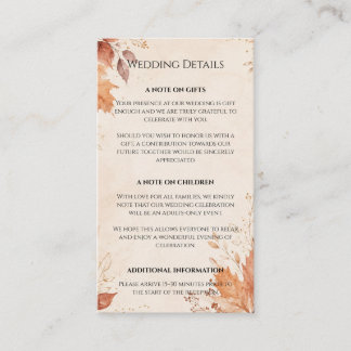 Rustic Fall | Elegant Autumn Enclosure Card