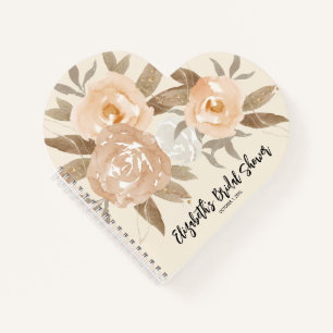 Rustic Fall Floral Bridal Shower Guest Book