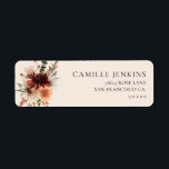 Rustic Fall Floral Bridal Shower Return Address Label<br><div class="desc">Elevate your invitation game with these charming return address stickers, the perfect finishing touch for your autumn-themed bridal shower. Adorned with a delicate blend of fall flowers, these stickers add a touch of elegance and warmth to your envelopes, making each one a joy to open. Whether you're going for a...</div>