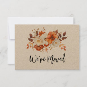 rustic fall flower new address moving announcement