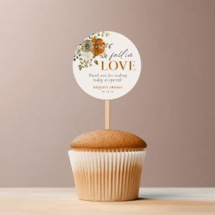 Rustic Fall Flowers Bridal Shower Thank You Classic Round Sticker