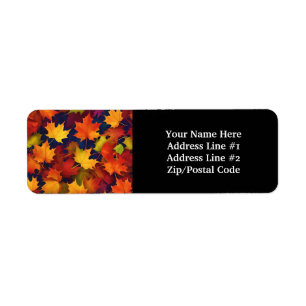Rustic Fall Foliage Return Address Label