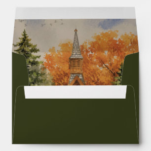 Rustic Fall Forest Yosemite National Park Wedding Envelope