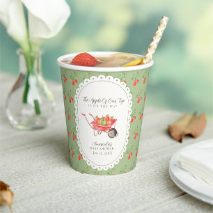 Rustic Fall Harvest Apple Of Our Eye Baby Shower  Paper Cups