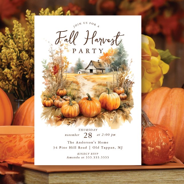 Rustic Fall Harvest Thanksgiving Invitation (Creator Uploaded)