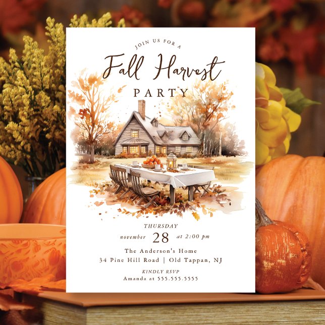 Rustic Fall Harvest Thanksgiving Invitation (Creator Uploaded)