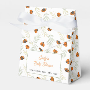 Rustic Fall Ladybug Greenery Baby Shower Favour Box