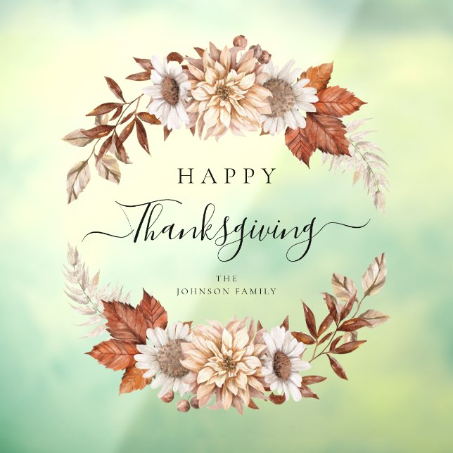 Rustic Fall Leaves Happy Thanksgiving  (Sheet 3)