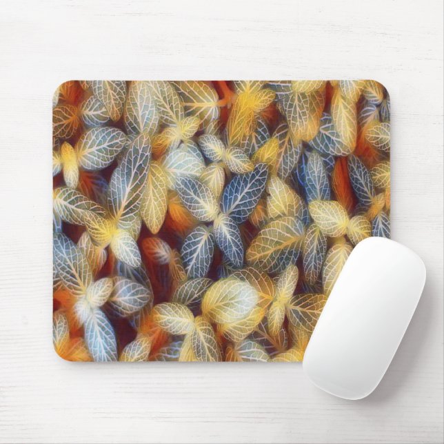 Rustic Fall Leaves Mouse Pad (With Mouse)