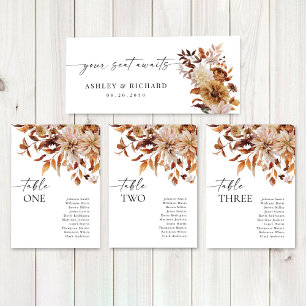 Rustic Fall Leaves Wedding Head Table Sign