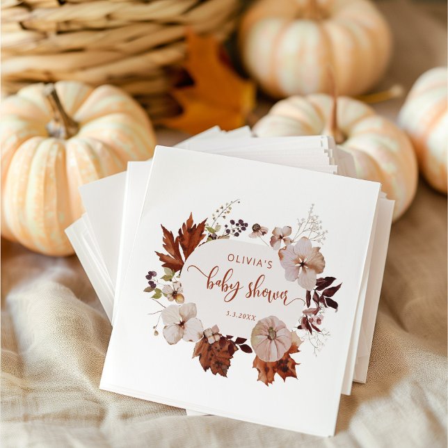 Rustic fall little pumpkin napkins (Creator Uploaded)