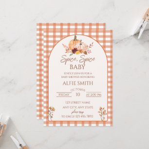 Rustic Fall Pumpkin Baby Shower Invitation