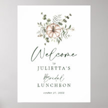 Rustic Fall Pumpkin Bridal Luncheon Welcome Sign