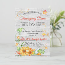 Rustic Fall Pumpkin Floral Thanksgiving Dinner   I