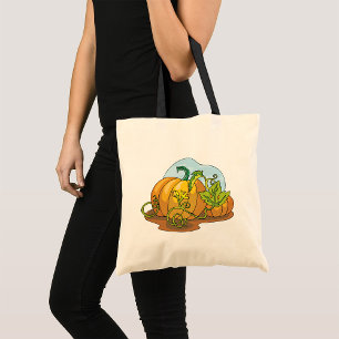 Rustic Fall Pumpkins and Leaves Tote Bag