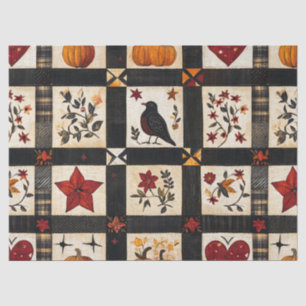 Rustic Fall Quilt Pattern   Farmhouse Patchwork Tissue Paper