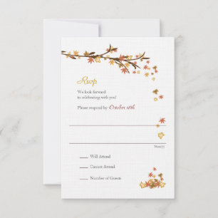 Rustic Fall Rsvp Enclosure Card