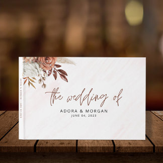 Rustic Fall Terracotta Boho Wedding Guest Book