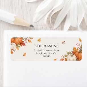 Rustic Fall Theme Return Address Label