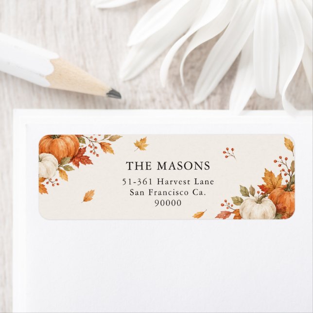 Rustic Fall Theme Return Address Label (Insitu)