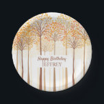 Rustic Fall Trees Terracotta Birthday Party Paper Plate<br><div class="desc">Trees at the height of the autumn season means it is time to celebrate someone special's birthday.  With colours from muted beige to terracotta and brown,  this design is sure to please.  Composite by Holiday Hearts Designs (rights reserved).</div>