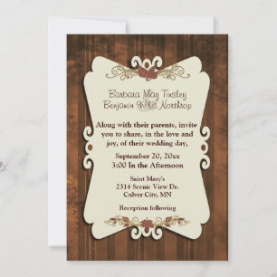 Rustic Fall Wedding Invitation