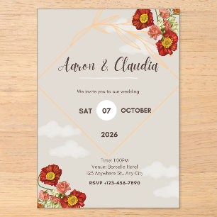 Rustic Fall Wedding Invitations