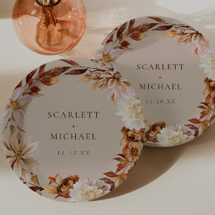 Rustic Fall Wedding Paper Plate