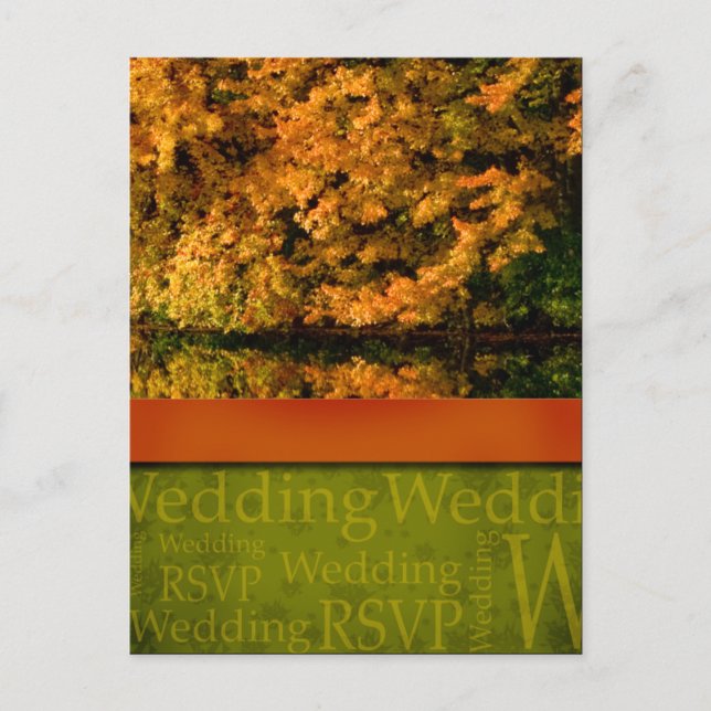 Rustic Fall Wedding Postcard (Front)